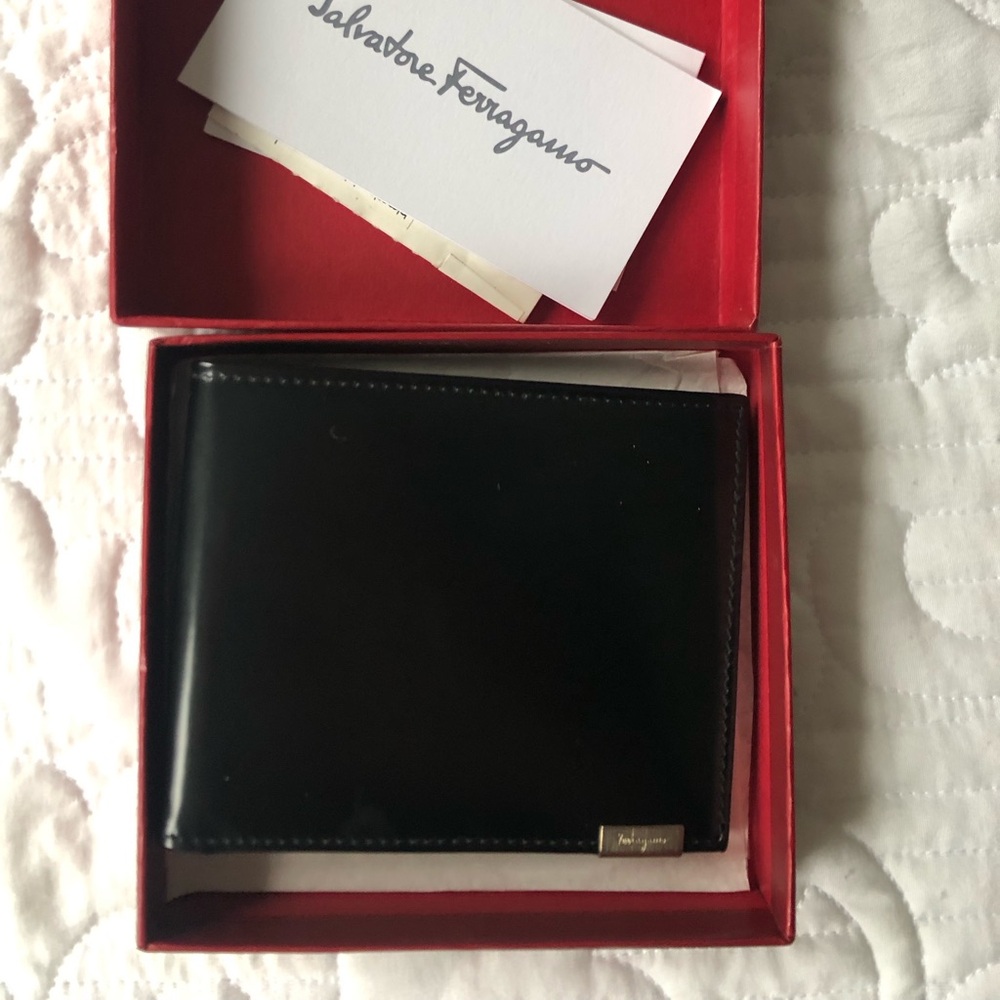 Authentic Salvatore Ferragamo Black Leather wallet